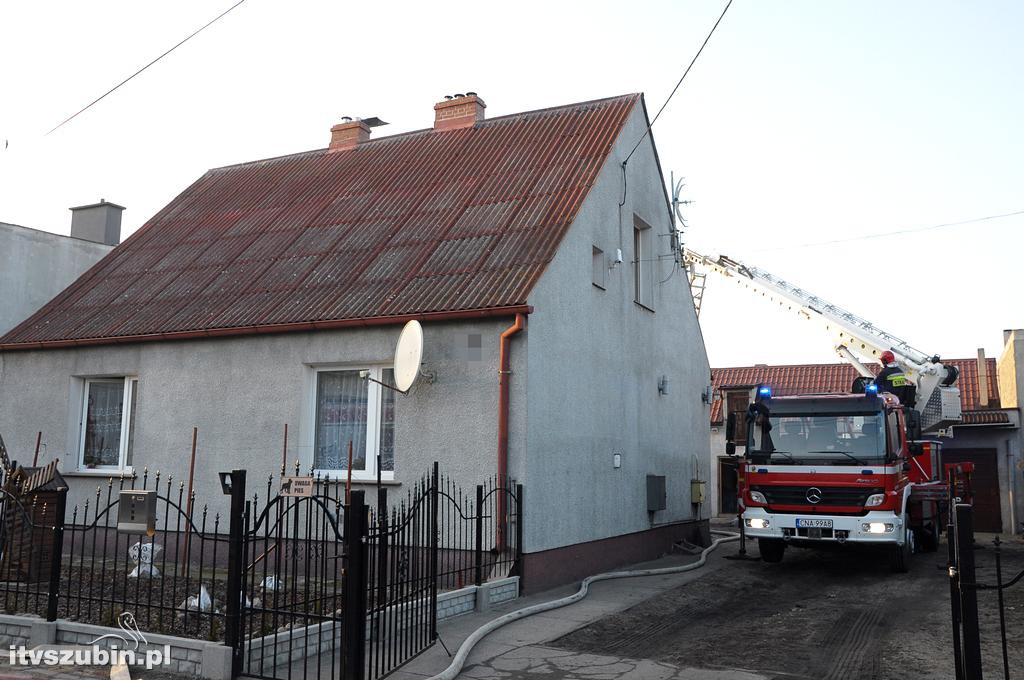 Pożar w domu jednorodzinnym w Szubinie