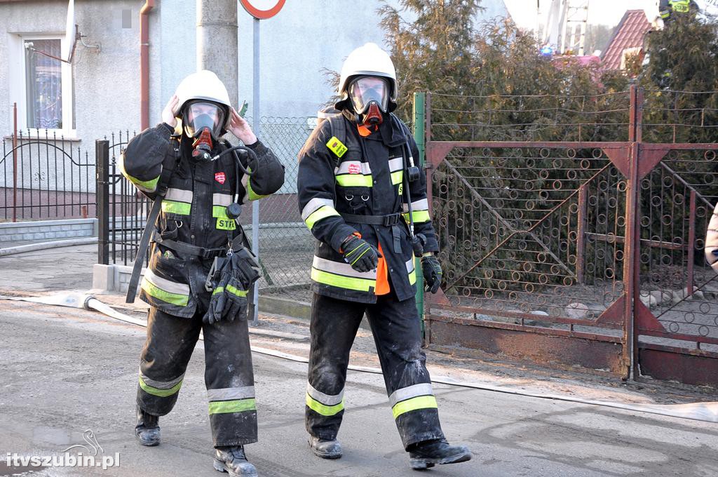 Pożar w domu jednorodzinnym w Szubinie