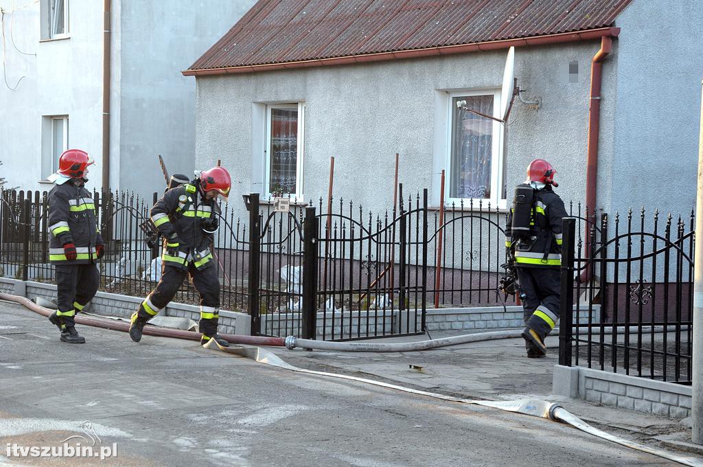 Pożar w domu jednorodzinnym w Szubinie
