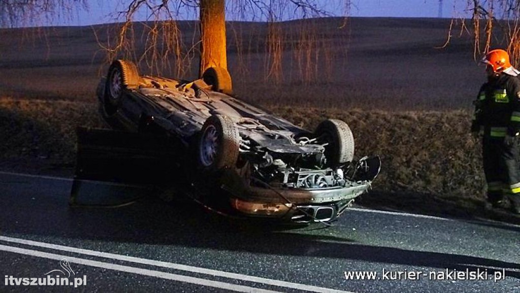 Dachowanie BMW pod Wieszkami