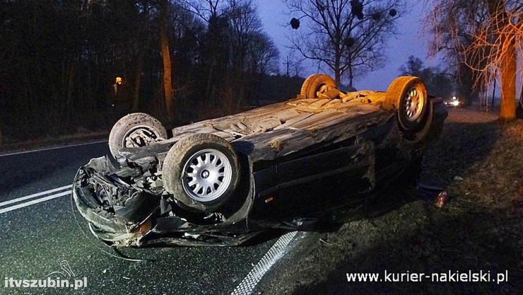 Dachowanie BMW pod Wieszkami