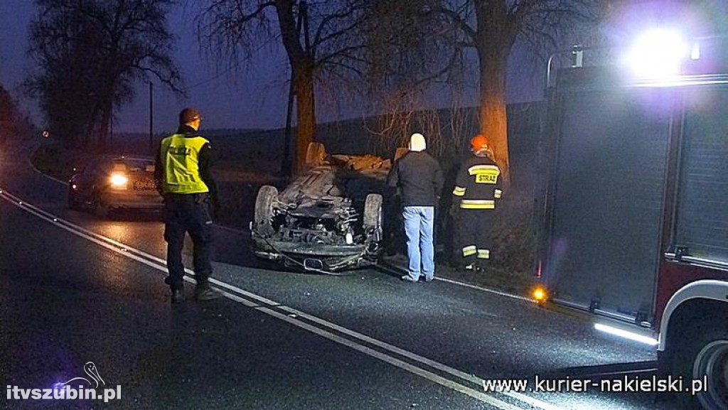 Dachowanie BMW pod Wieszkami