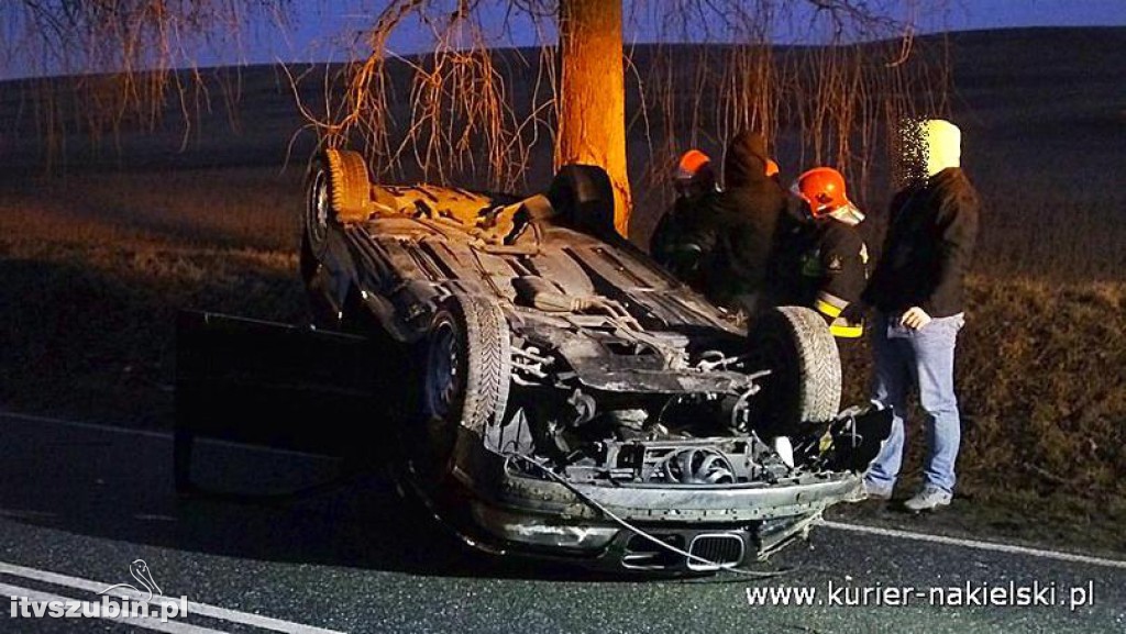 Dachowanie BMW pod Wieszkami