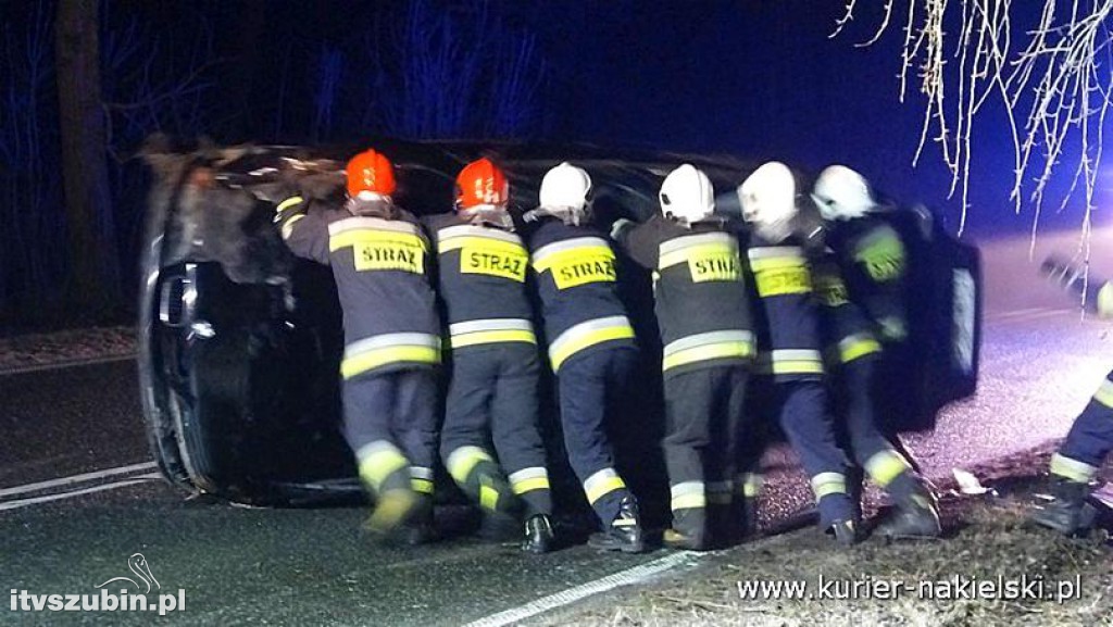 Dachowanie BMW pod Wieszkami