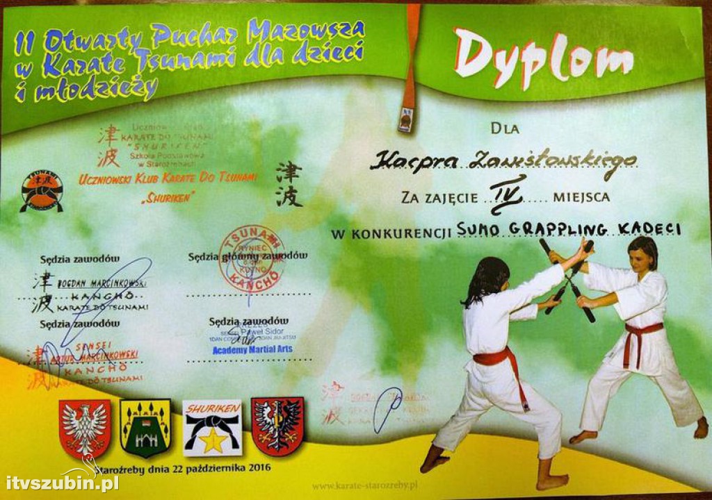 Mały Wielki Mistrz z wizytą u Burmistrza Szubina
