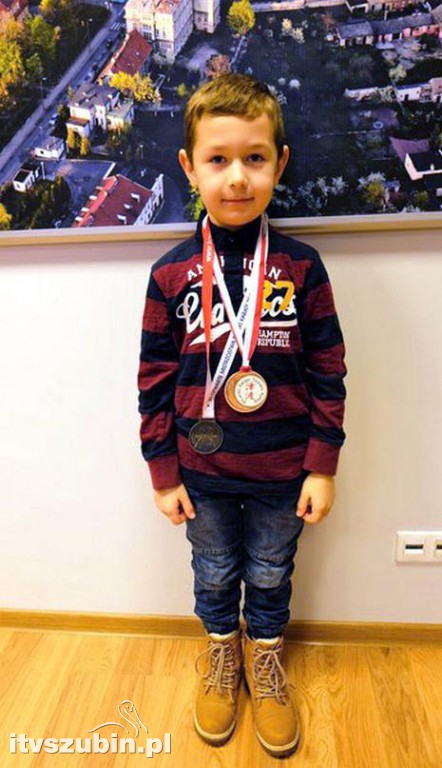 Mały Wielki Mistrz z wizytą u Burmistrza Szubina