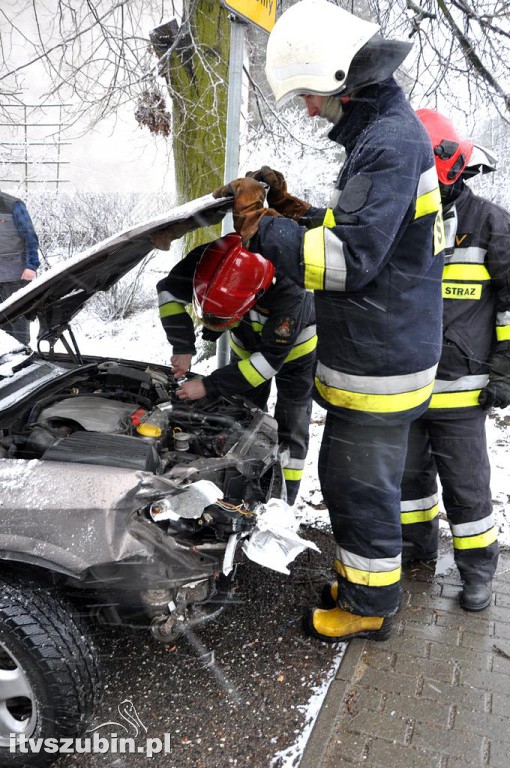Kolizja osobówek w Kołaczkowie
