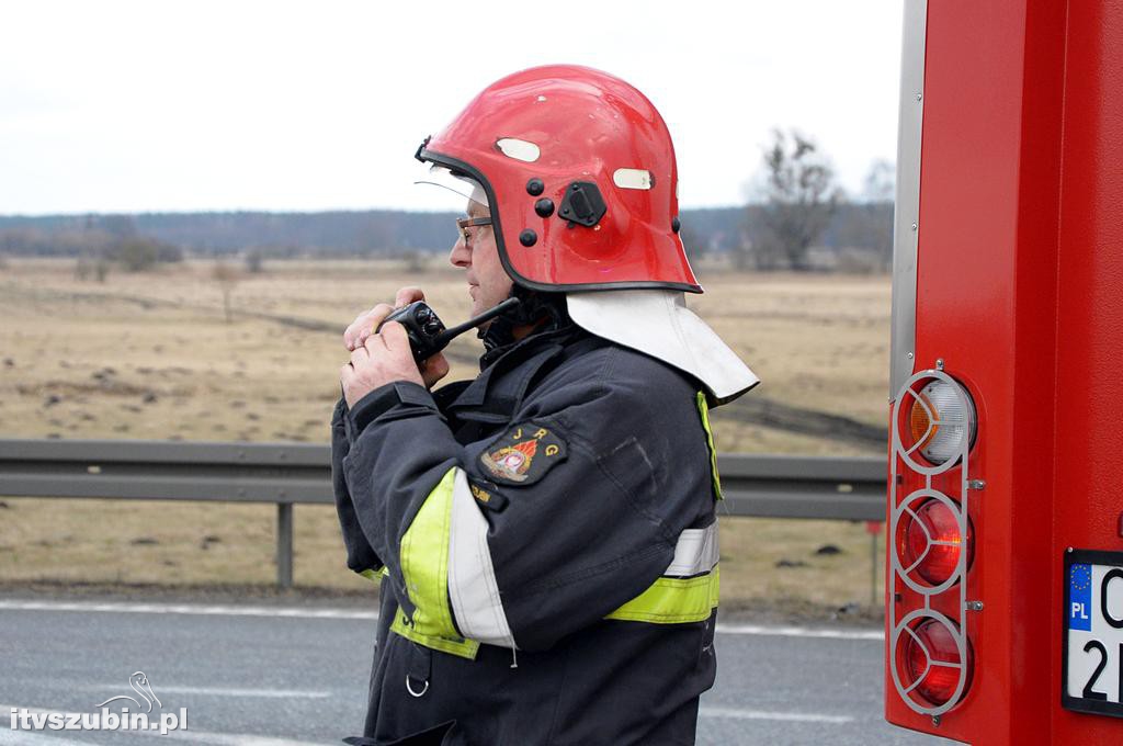 Wypadek na obwodnicy Szubina zderzyły się dwa fordy