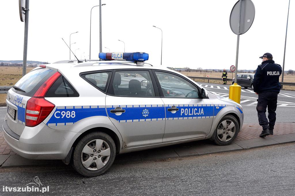 Wypadek na obwodnicy Szubina zderzyły się dwa fordy