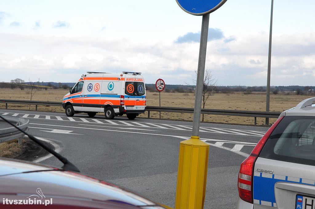 Wypadek na obwodnicy Szubina zderzyły się dwa fordy