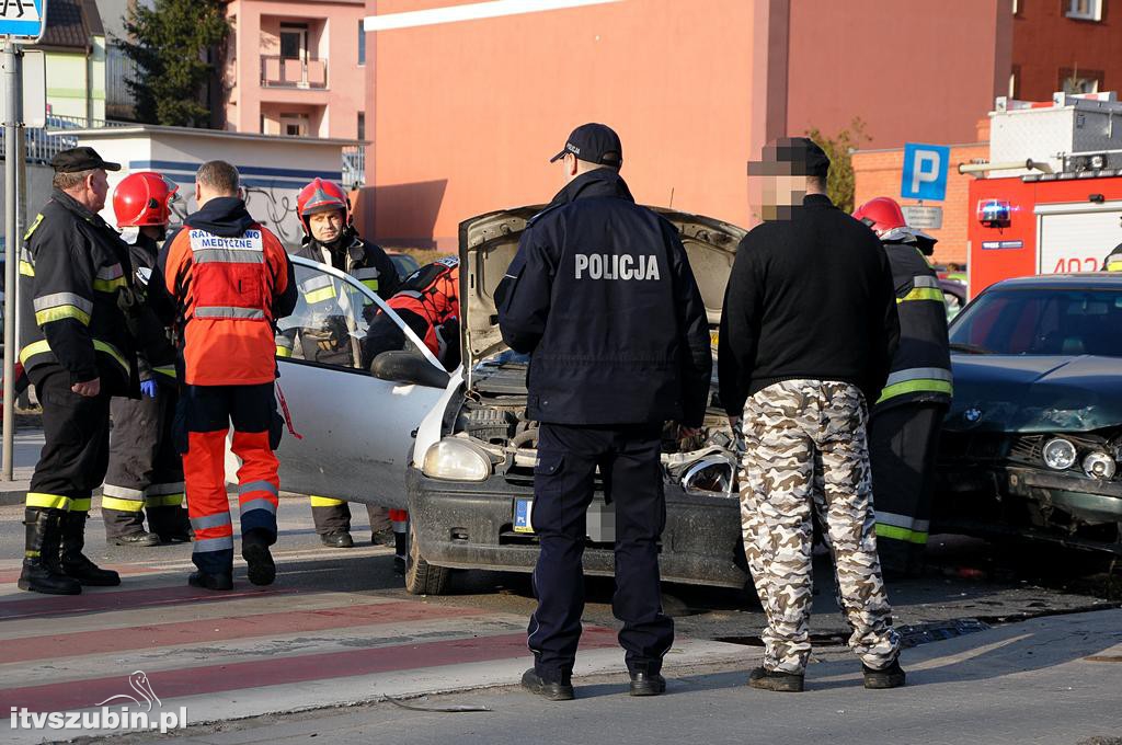 Kolizja w Szubinie przy Placu Wolności