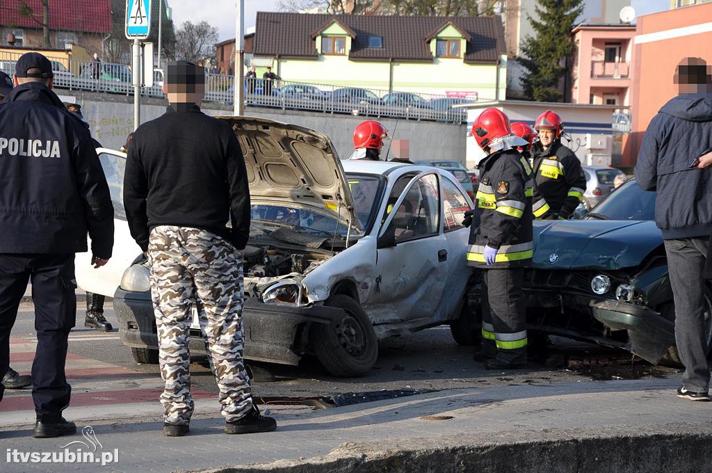 Kolizja w Szubinie przy Placu Wolności