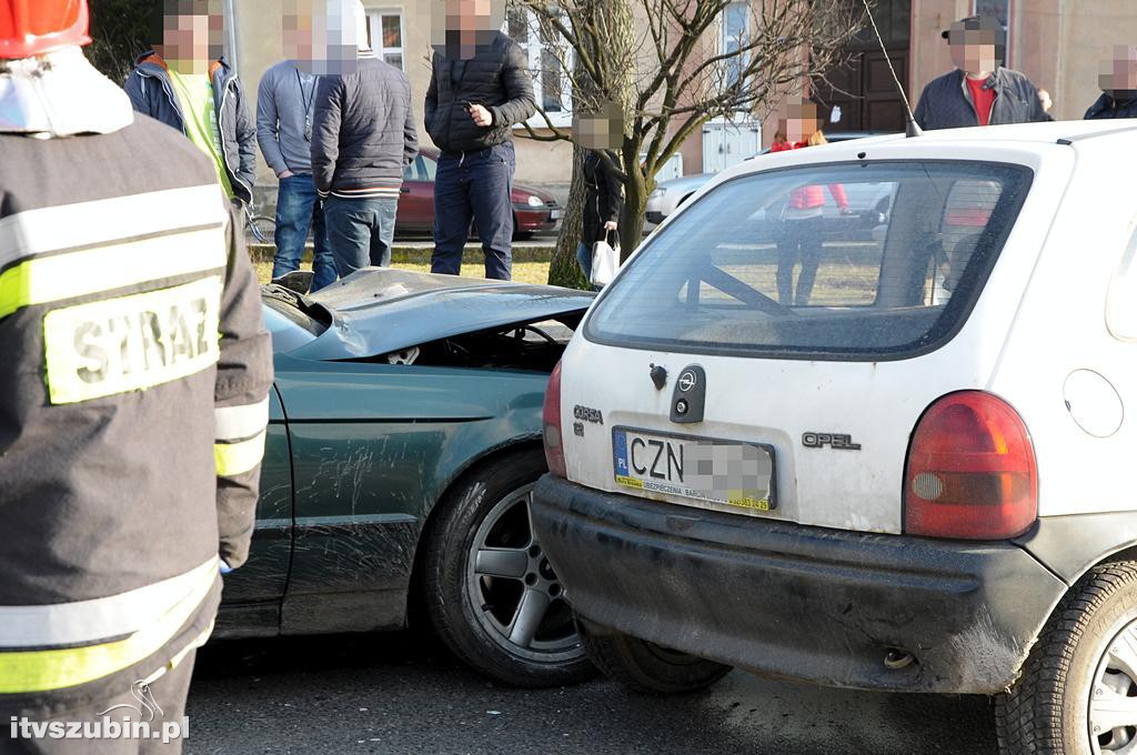 Kolizja w Szubinie przy Placu Wolności
