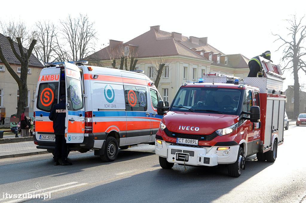 Kolizja w Szubinie przy Placu Wolności