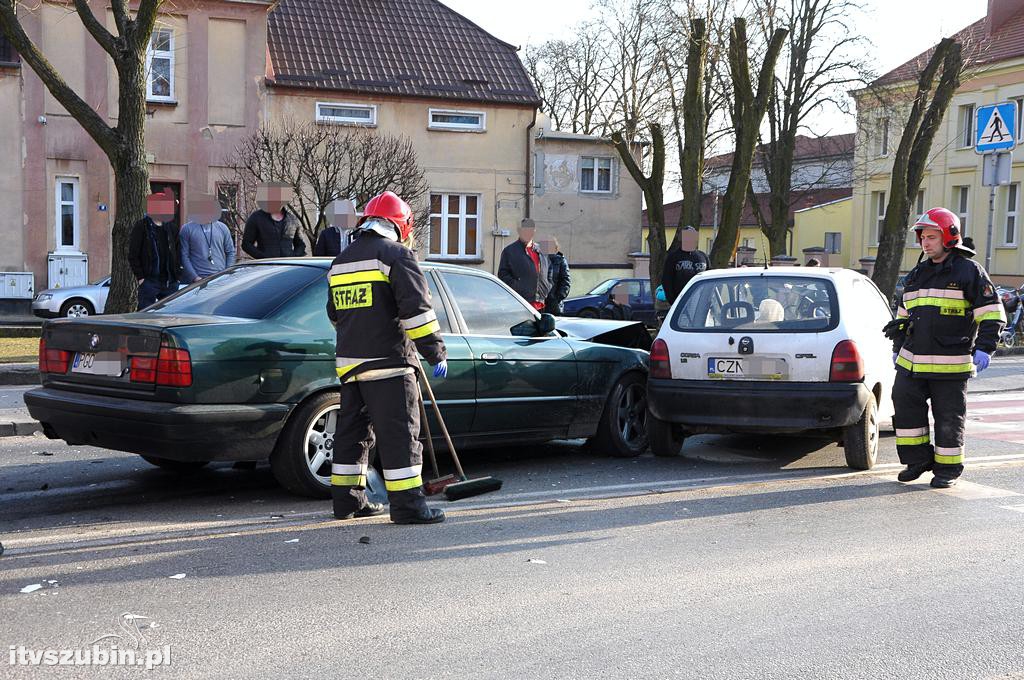 Kolizja w Szubinie przy Placu Wolności