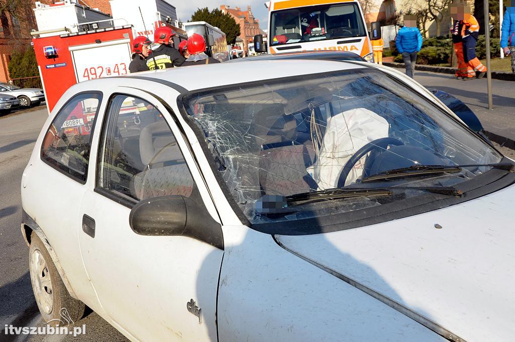Kolizja w Szubinie przy Placu Wolności