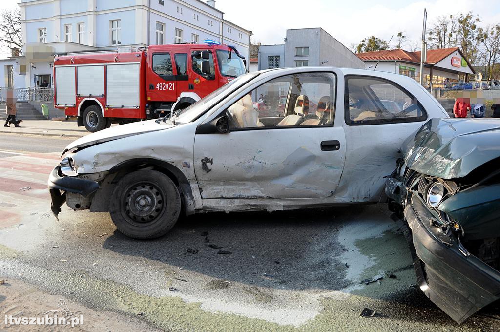 Kolizja w Szubinie przy Placu Wolności
