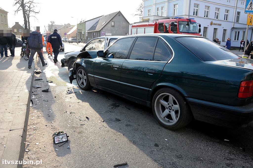 Kolizja w Szubinie przy Placu Wolności