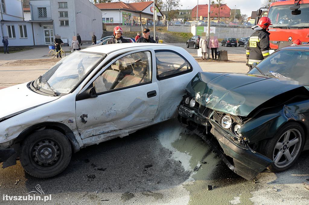Kolizja w Szubinie przy Placu Wolności