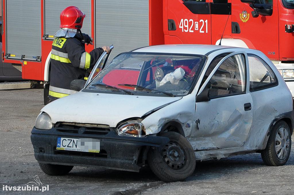 Kolizja w Szubinie przy Placu Wolności