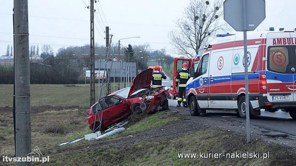 Wypadek na skrzyżowaniu ul. Mroteckiej z DK10