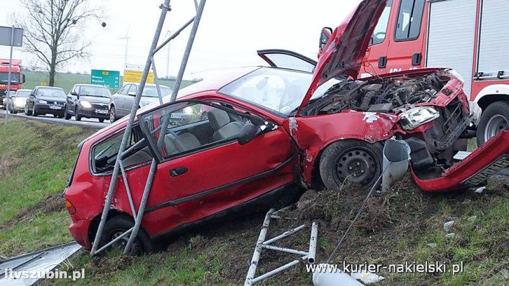 Wypadek na skrzyżowaniu ul. Mroteckiej z DK10