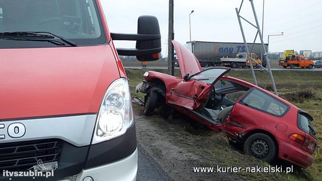 Wypadek na skrzyżowaniu ul. Mroteckiej z DK10