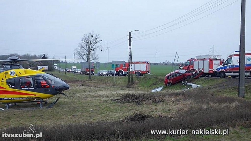 Wypadek na skrzyżowaniu ul. Mroteckiej z DK10