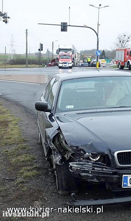 Wypadek na skrzyżowaniu ul. Mroteckiej z DK10