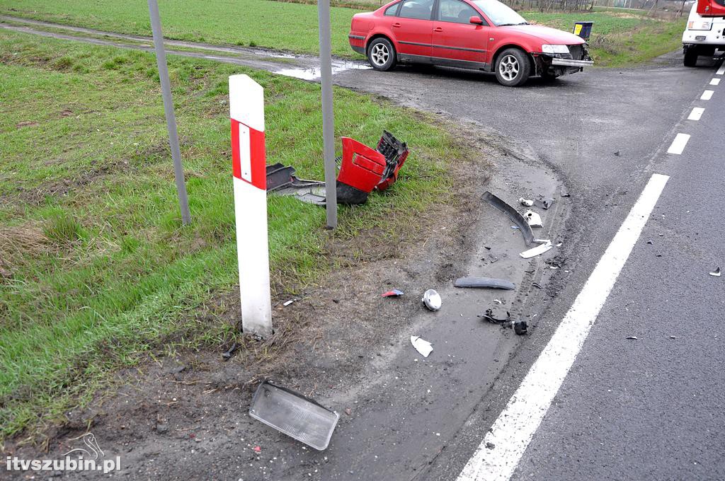 Kolizja dwóch osobówek w Łachowie DK5