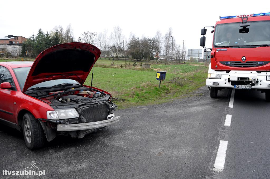 Kolizja dwóch osobówek w Łachowie DK5