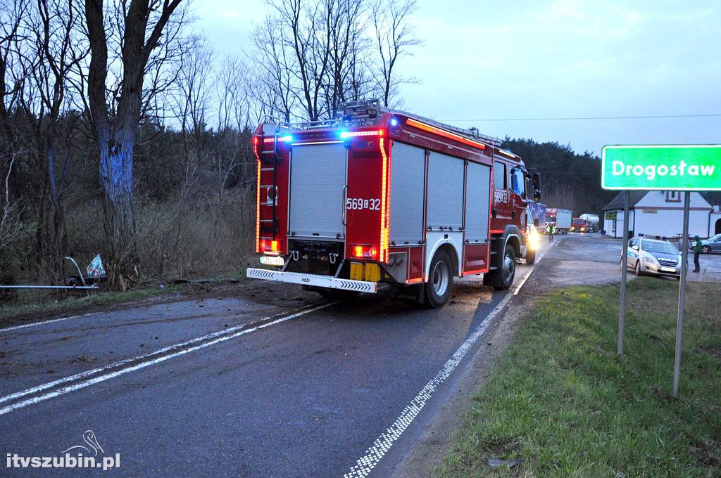 Poranny wypadek w Drogosławiu