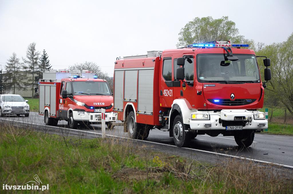 Kolizja dwóch osobówek w Łachowie, DK5