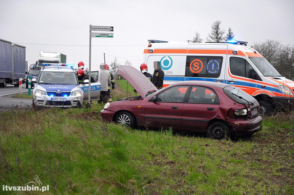 Kolizja dwóch osobówek w Łachowie, DK5