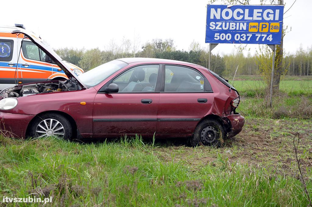 Kolizja dwóch osobówek w Łachowie, DK5