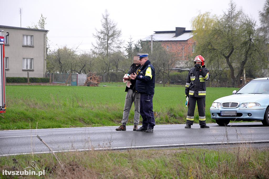 Kolizja dwóch osobówek w Łachowie, DK5