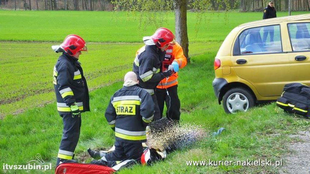 Wypadek dwóch samochodów osobowych pod Paterkiem