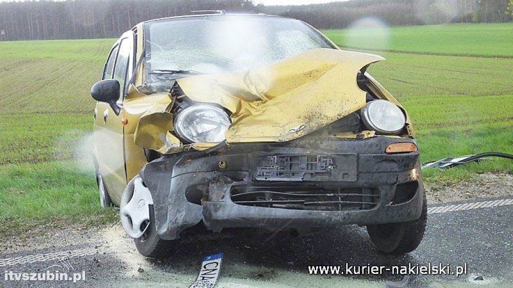 Wypadek dwóch samochodów osobowych pod Paterkiem