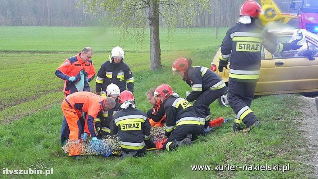 Wypadek dwóch samochodów osobowych pod Paterkiem