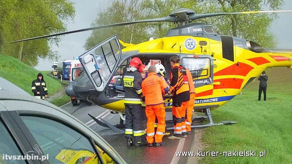 Wypadek dwóch samochodów osobowych pod Paterkiem