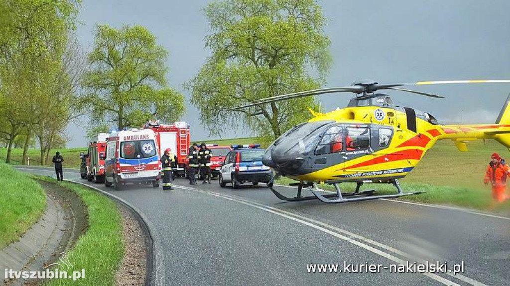 Wypadek dwóch samochodów osobowych pod Paterkiem