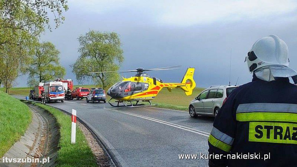 Wypadek dwóch samochodów osobowych pod Paterkiem