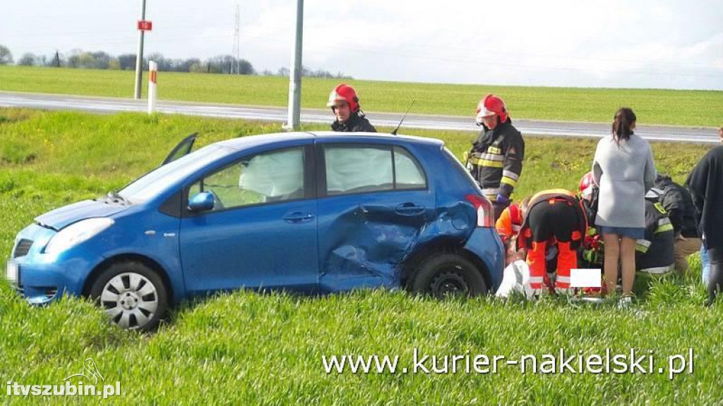 Wypadek na skrzyżowaniu ul. Karnowskiej z obwodnicą Nakła