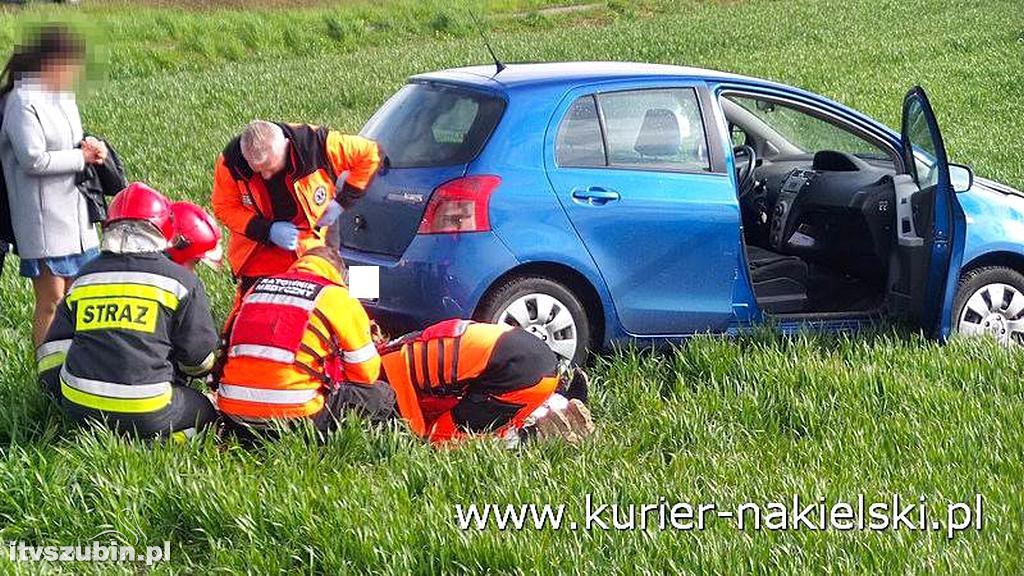 Wypadek na skrzyżowaniu ul. Karnowskiej z obwodnicą Nakła