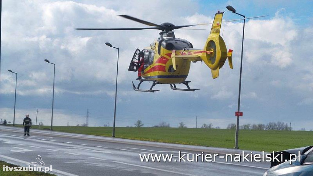 Wypadek na skrzyżowaniu ul. Karnowskiej z obwodnicą Nakła