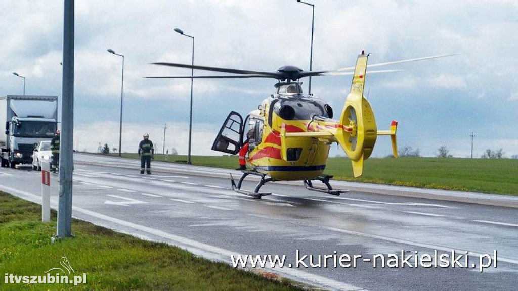 Wypadek na skrzyżowaniu ul. Karnowskiej z obwodnicą Nakła