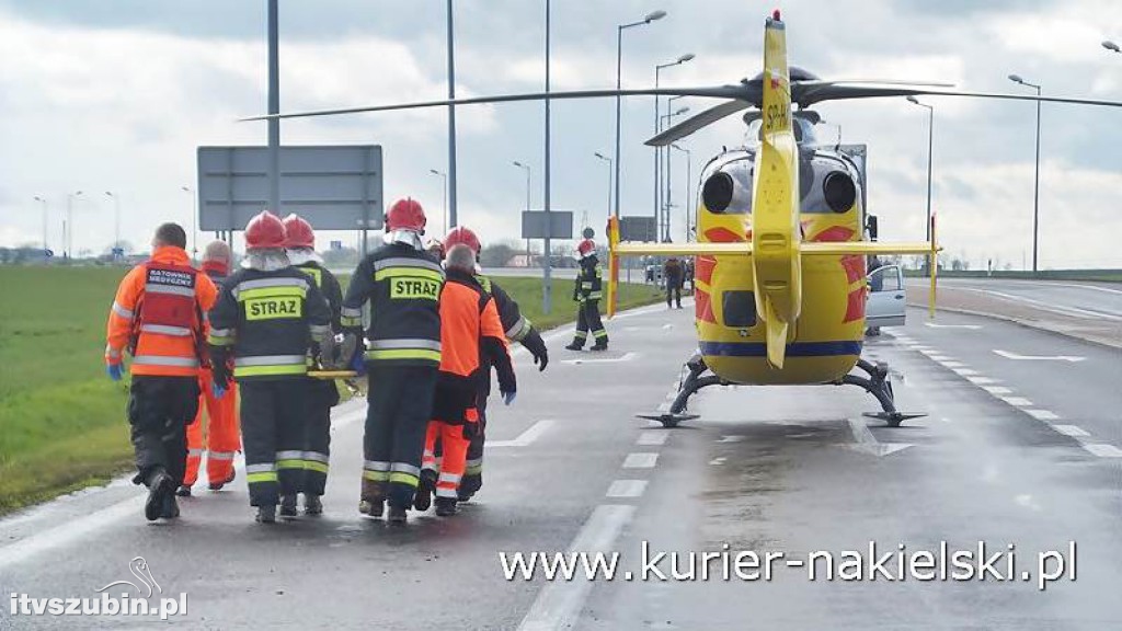 Wypadek na skrzyżowaniu ul. Karnowskiej z obwodnicą Nakła
