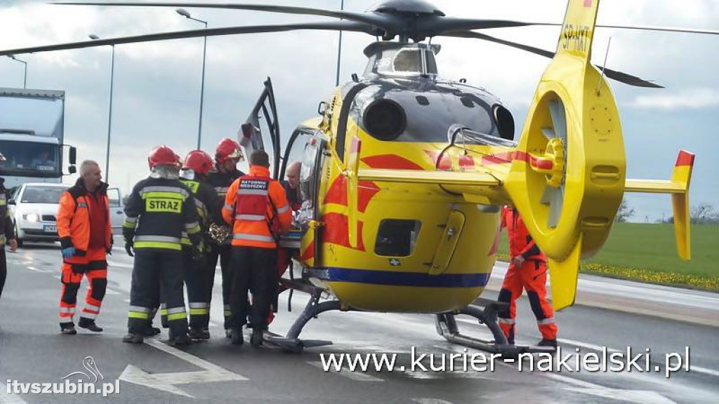 Wypadek na skrzyżowaniu ul. Karnowskiej z obwodnicą Nakła