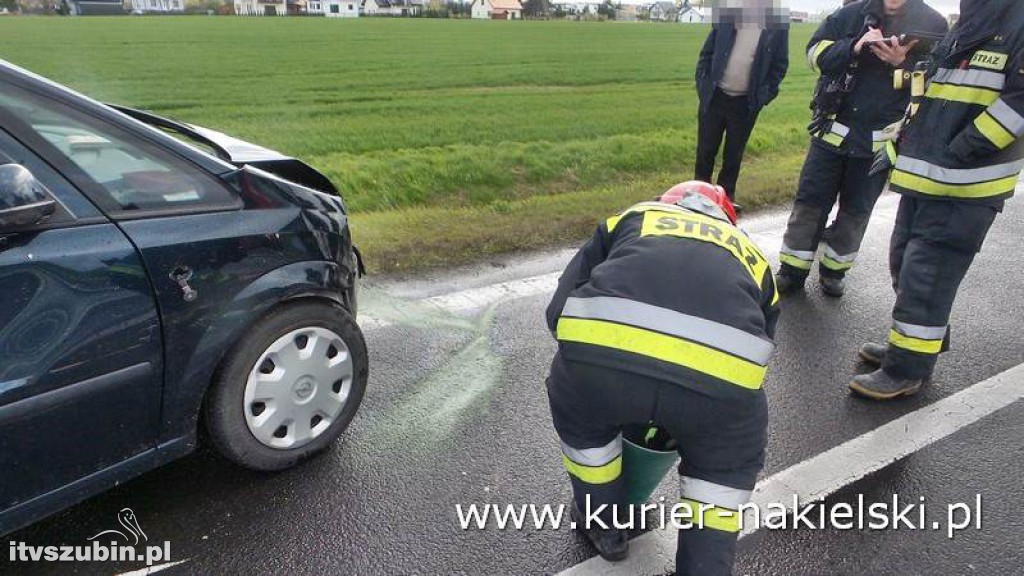 Wypadek na skrzyżowaniu ul. Karnowskiej z obwodnicą Nakła