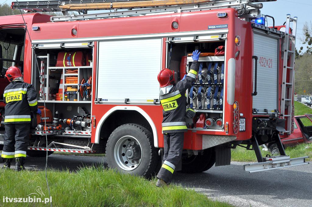 Kolizja dwóch osobówek w Szubinie Wsi (DW246)